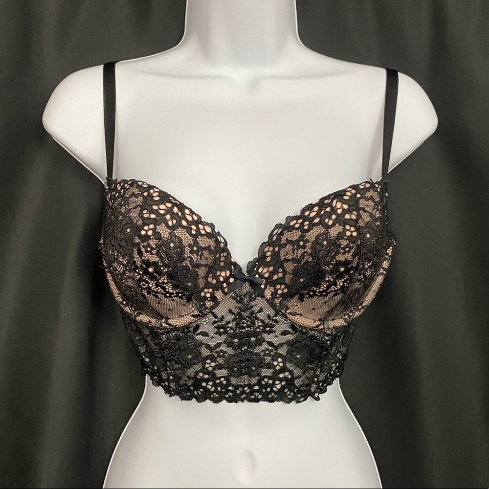 ‘SOLD’ Victoria’s Secret Lace Bustier Black 36C